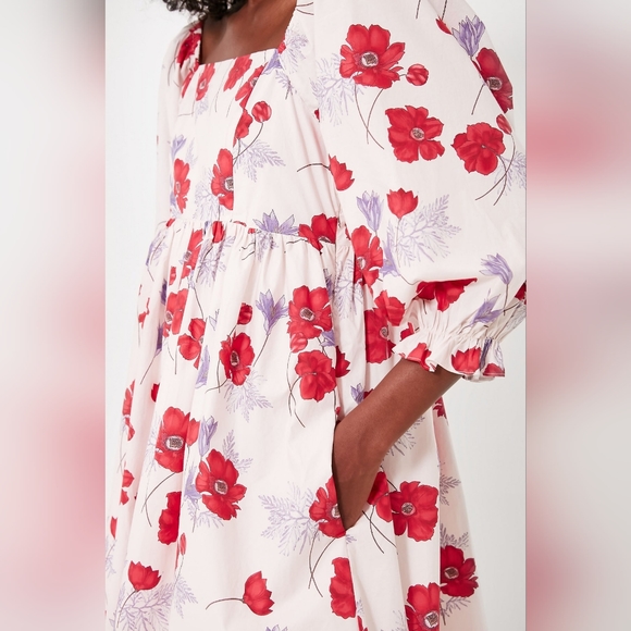 Tuckernuck Hyacinth House Pink Floral Square Neck Veronica Dress (Small NWT) - Picture 4 of 6